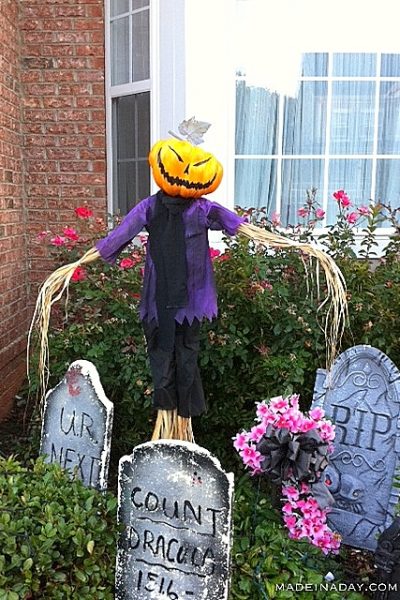Spooky Pumpkin Scarecrow