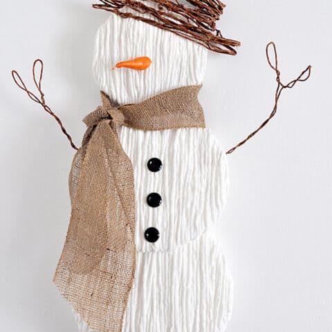 Image for Charming Yarn Snowman Wall Art