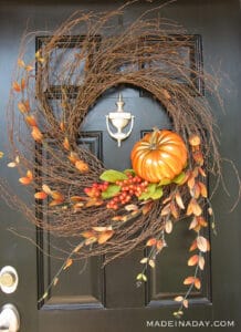 Harvest Pumpkin Autumn Wispy Wreath