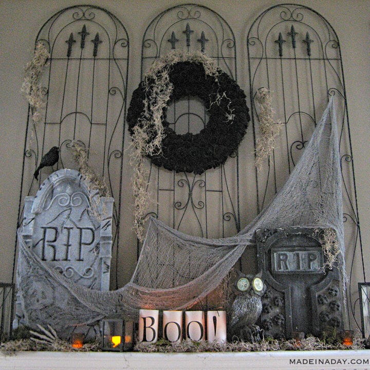Image for Horrifying Cemetery Halloween Mantel