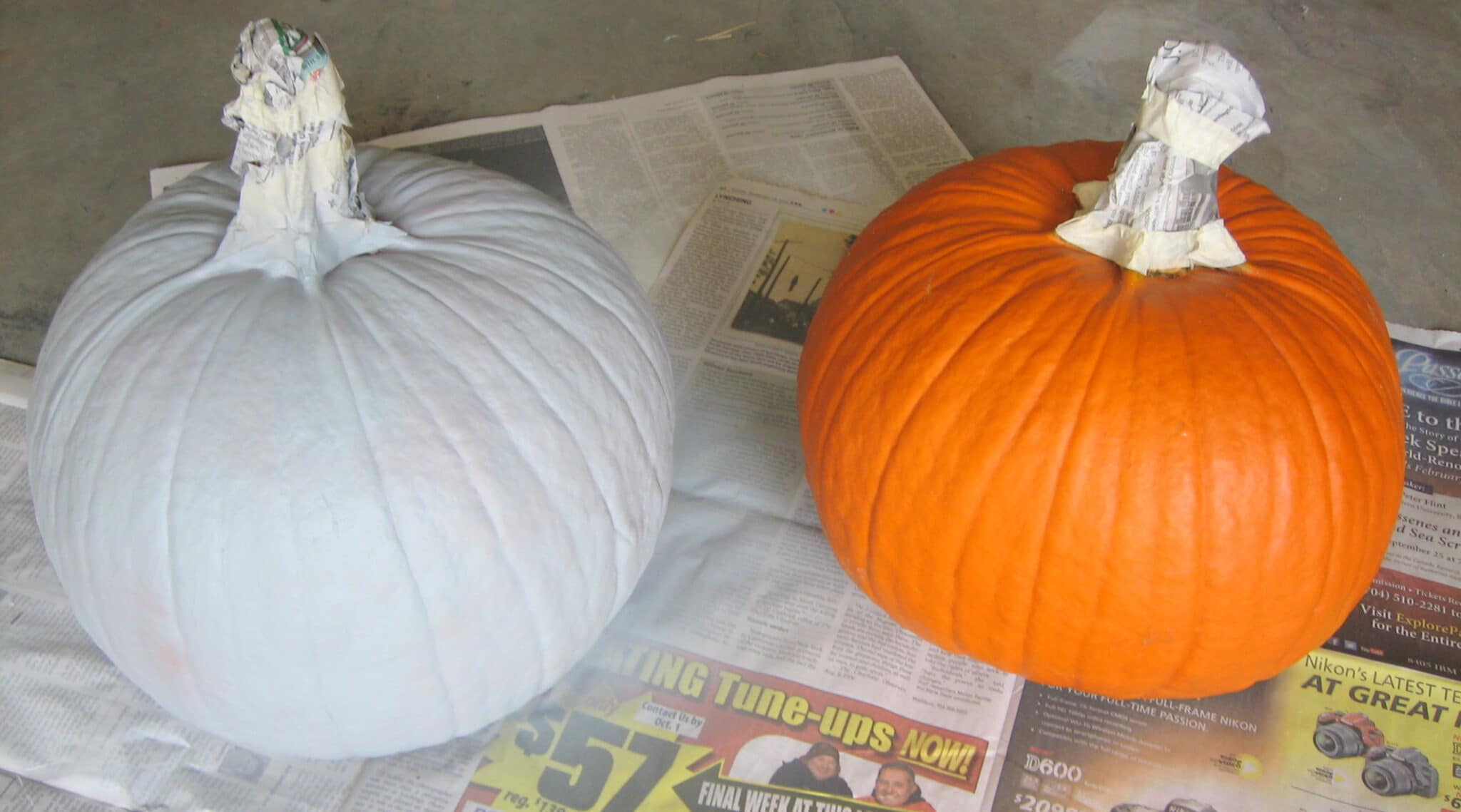 Spray Painted Pumpkins