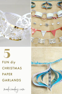 5 Easy Christmas Paper Garland Ideas