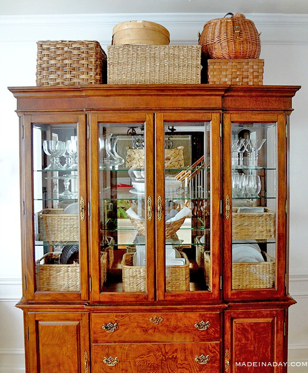 Design Hack! Display Dishes In China With Baskets