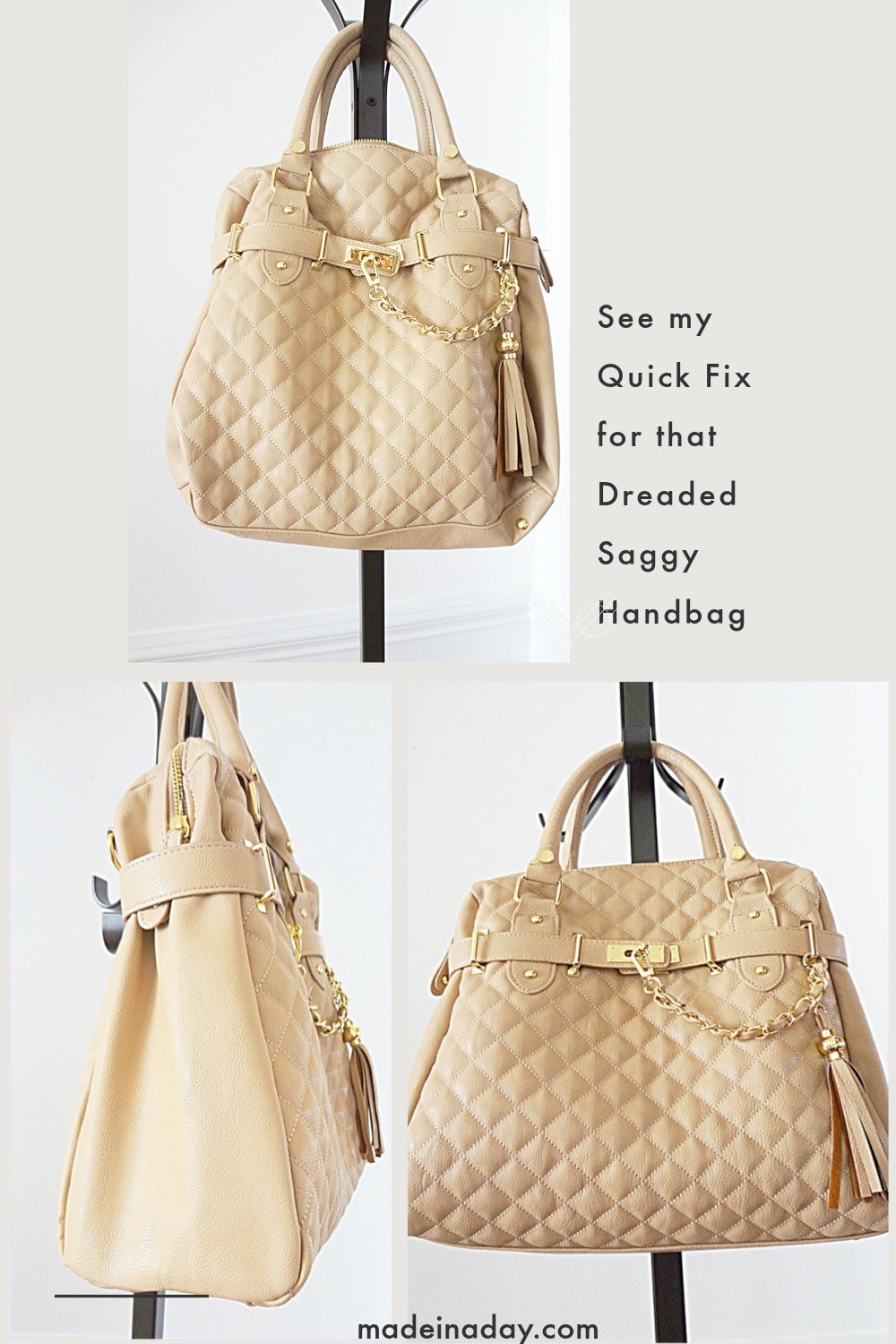 Purse Fix DIY Bag Shaper NoSag! Made In A Day