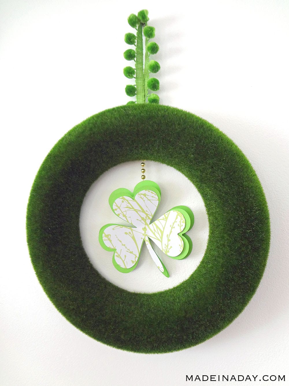 Happy St Patrick's Day Clover Embroidery Design