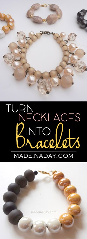 Take statement necklaces and turn them into trendy bracelets