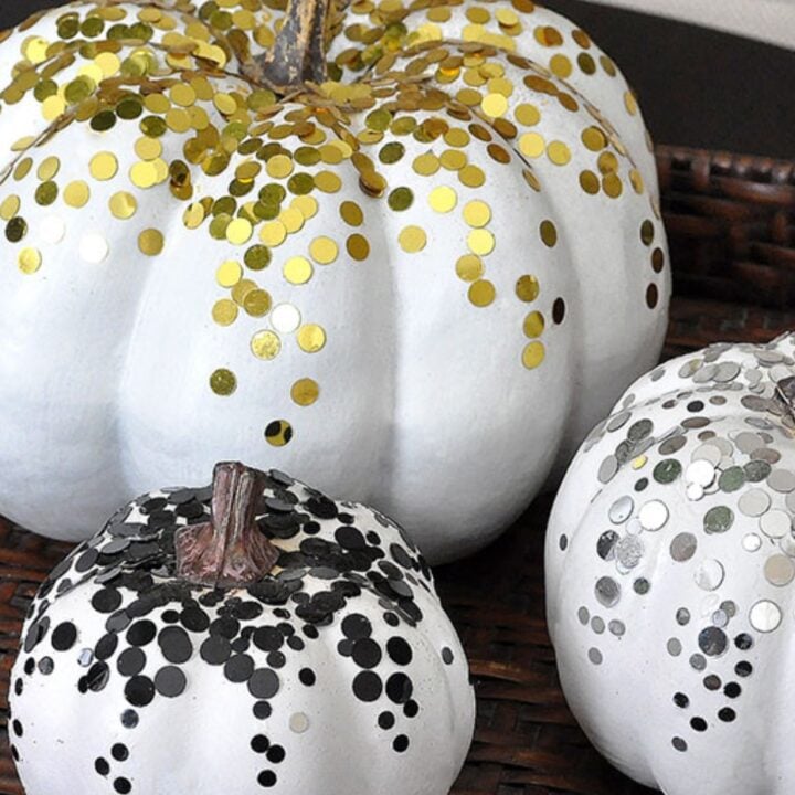 Image for 3 Glamorous Confetti Pumpkins for Fall