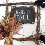 Hello Fall Square Wreath + Printable Sign