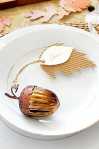 Thanksgiving Corrugated Leaf Place Cards
