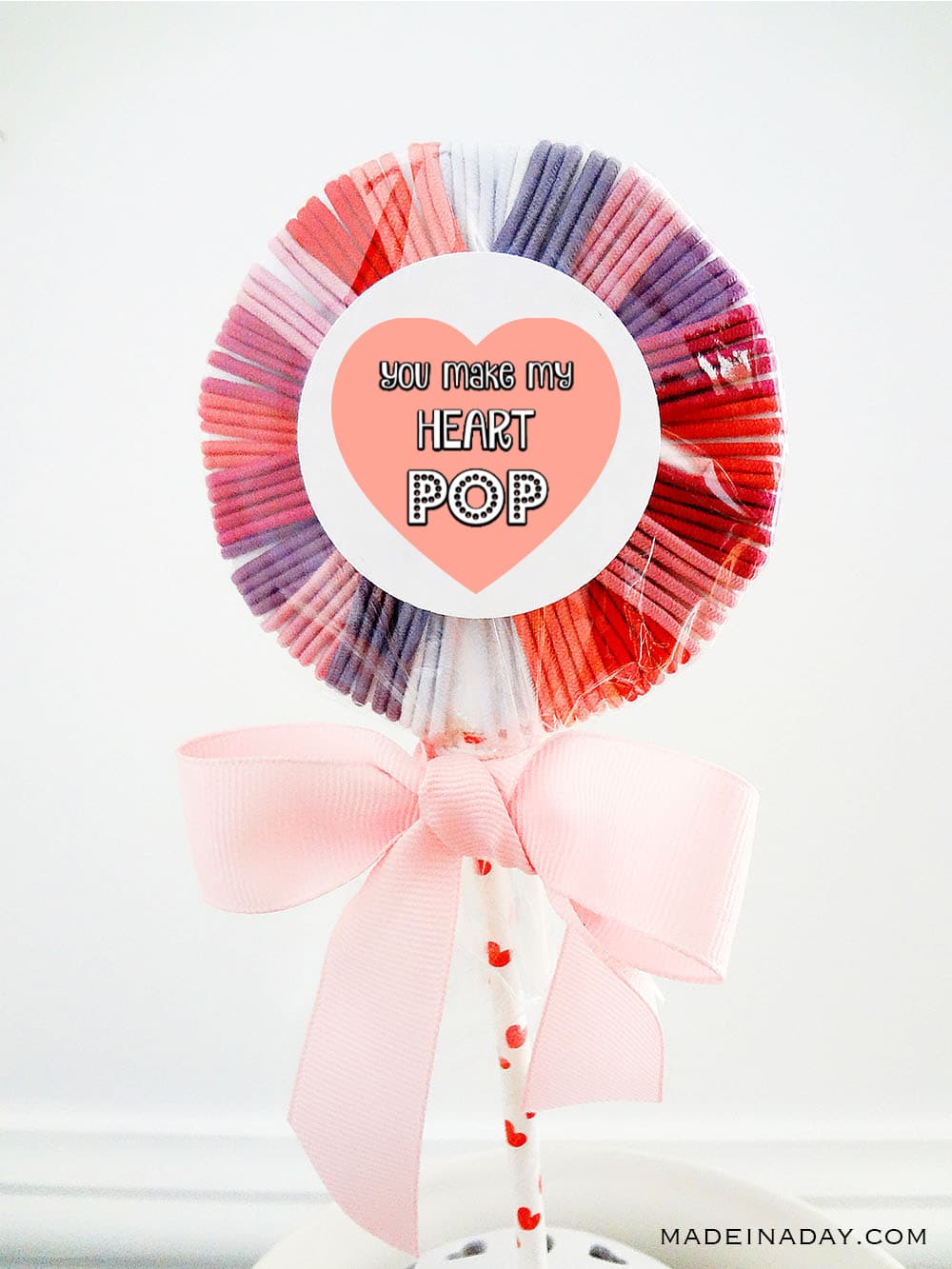DIY Hair Tie Lollipop Gift + Printable Tags Made In A Day