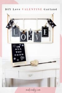 Chalkboard Love Valentine Garland DIY