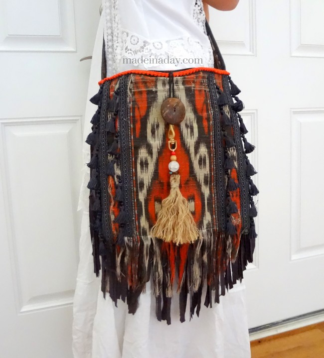 Montana West Genuine Leather Tooled Collection Fringe Crossbody