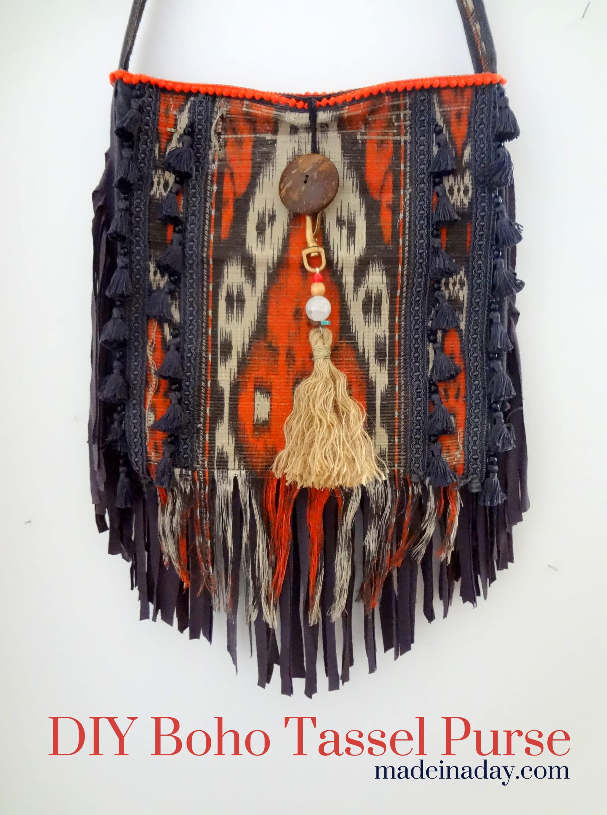 DIY Boho Tassel And Fringe Purse Made In A Day