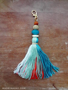 DIY Tassel Keychain Bag Charm