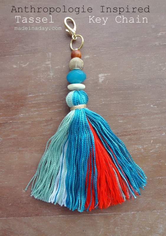 DIY Tassel Key Chain Anthropologie Inspired