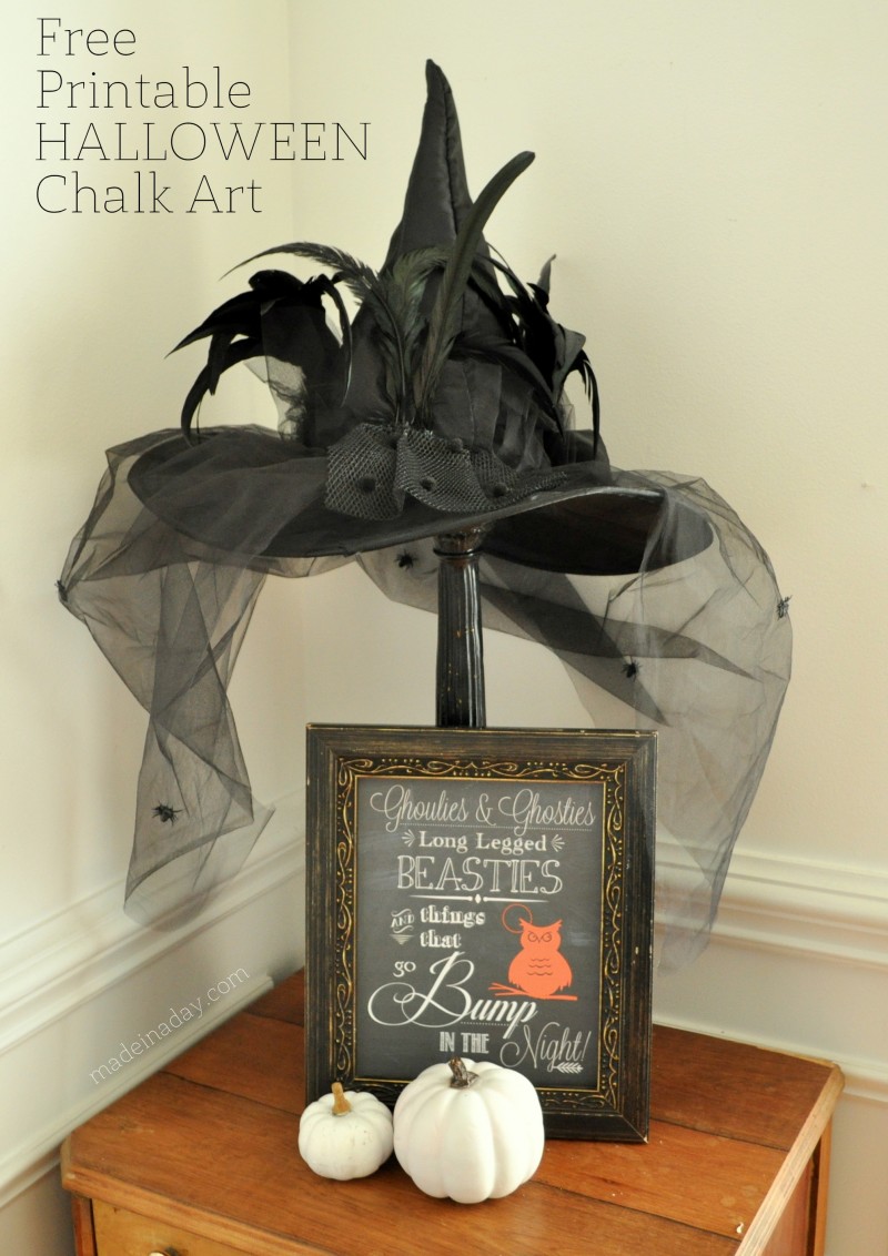 Halloween Chalk Art Printable