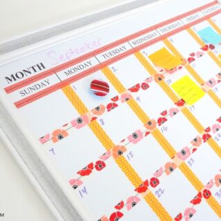 Image for Washi Tape Dry Erase Calendar