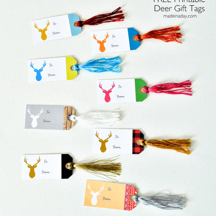 Image for Christmas Deer Gift Tags Printable