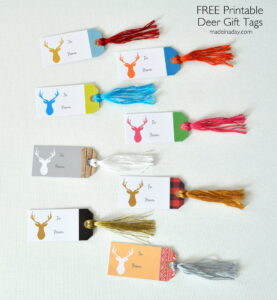 Christmas Deer Gift Tags Printable