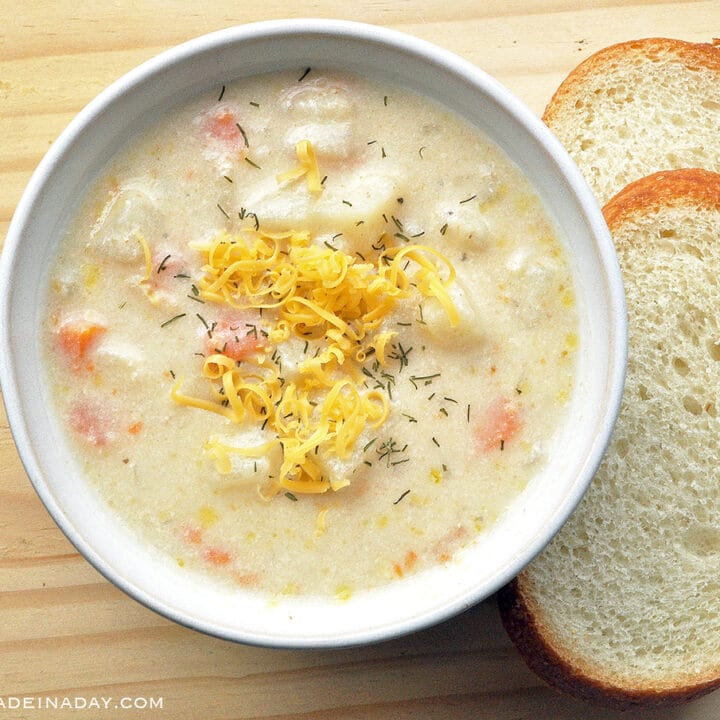 One Pot Creamy Potato Shrimp Chowder Made In A Day