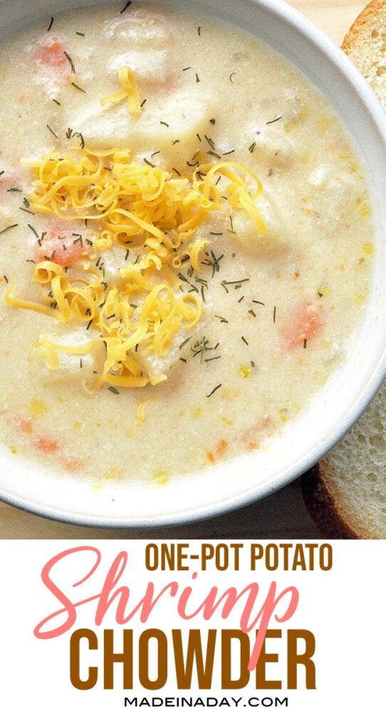 One-Pot Creamy Potato Shrimp Chowder | Made In A Day