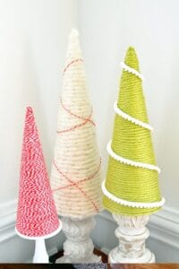 Decorative Cone Holiday Yarn Trees
