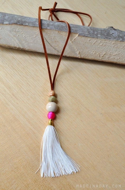 Suede Tassel Necklace