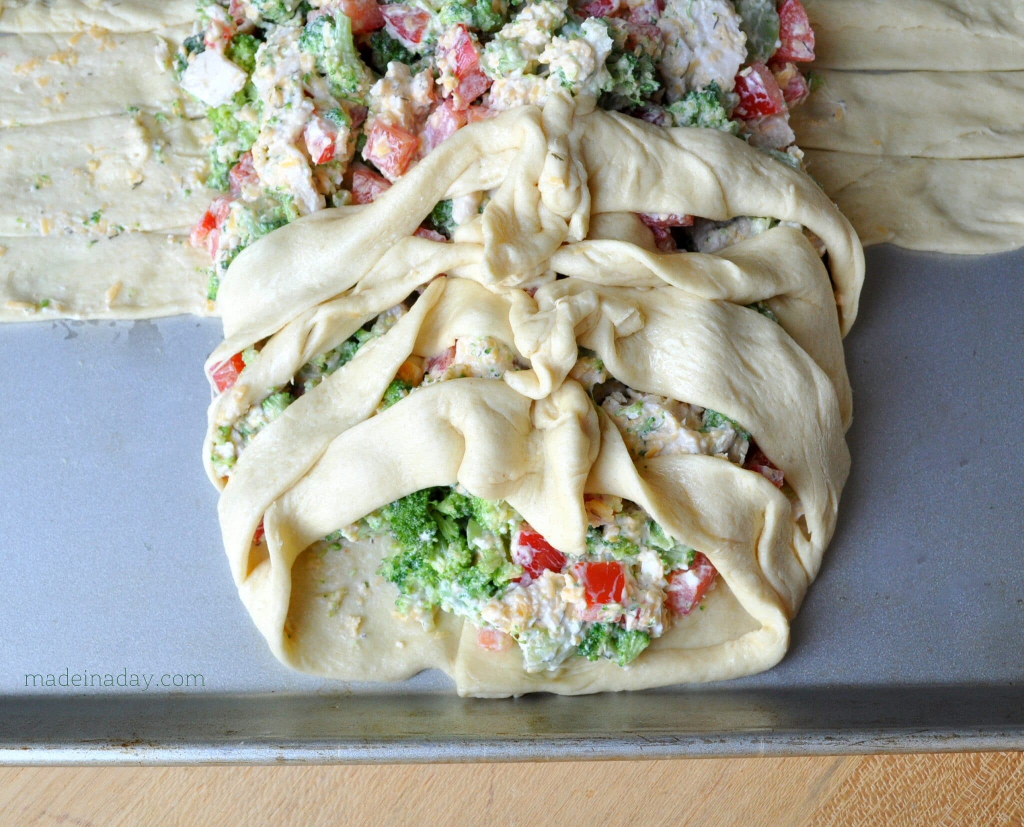 Lightened Up Chicken Broccoli Braid