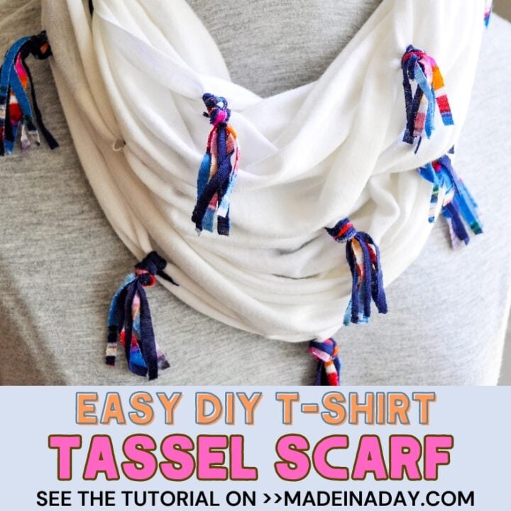 Image for Easy Jersey Knit T Shirt Tassel Scarf