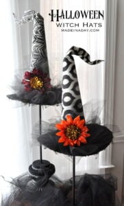 Spellbinding  Halloween Witch Hats Topiaries