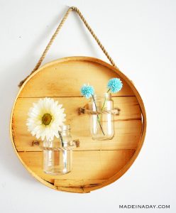 Antique Cheese Box Round Wood Wall Decor