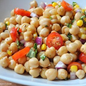 Balsamic Chickpea Jardiniere Salad Vinaigrette