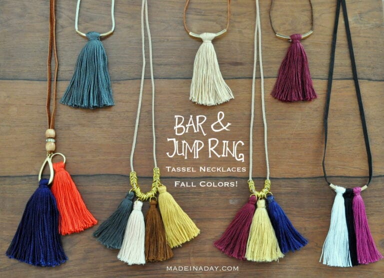 Simple Fall Colors Tassel Necklaces