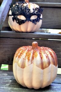 Painted Peachy Pink Pumpkins