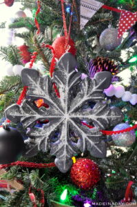 Chalkboard Flocked Ornaments