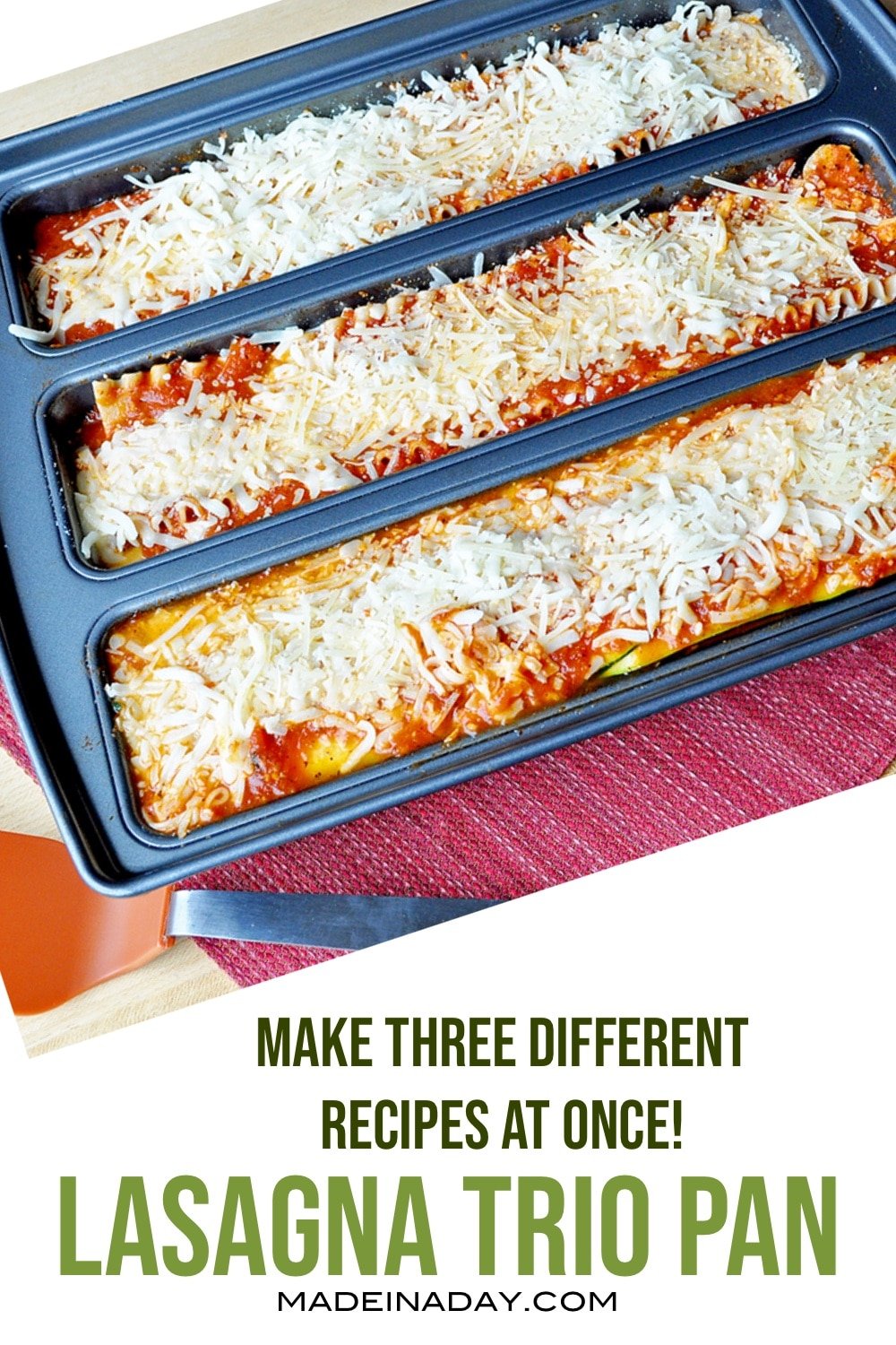 Simple Spinach Lasagna In Lasagna Trio Pan Made In A Day