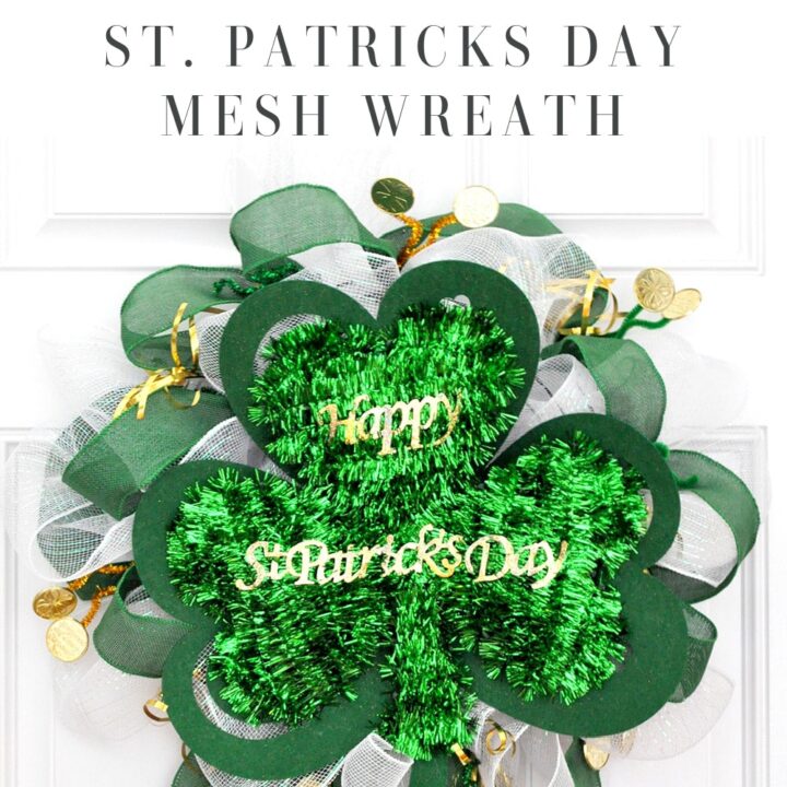 Image for St Patricks Day Dollar Store Mesh Wreath