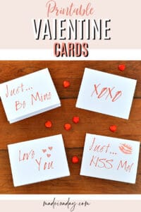 Handwritten Printable Valentines Day Cards