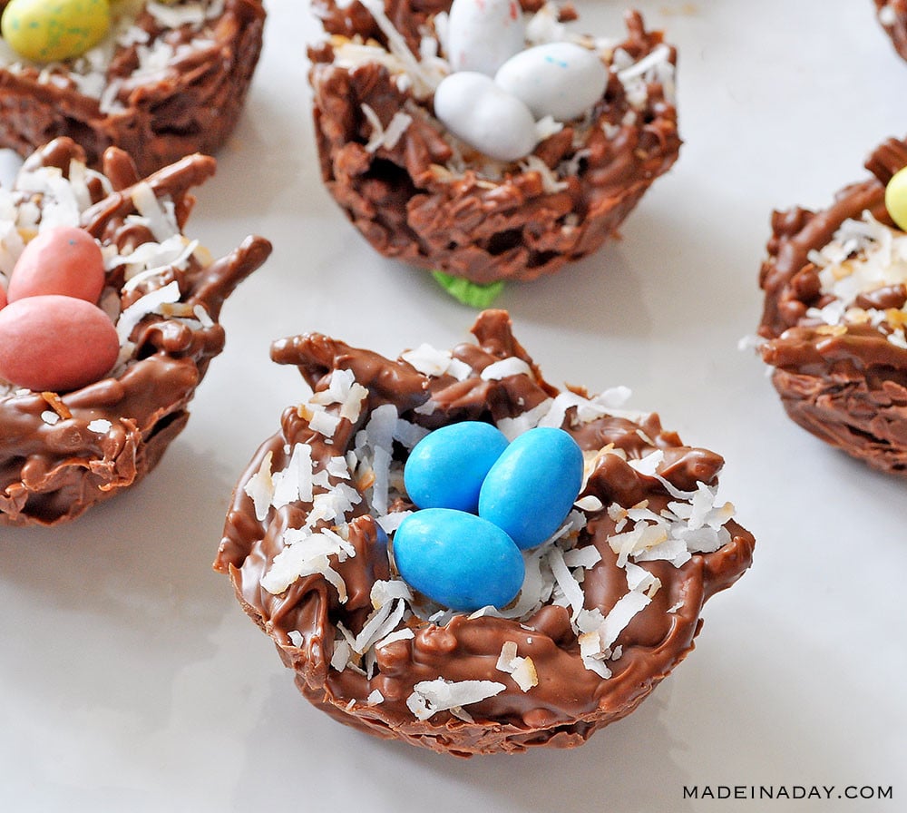 Chocolate Coconut Bird Nests Simple No-bake Recipe | Made In A Day