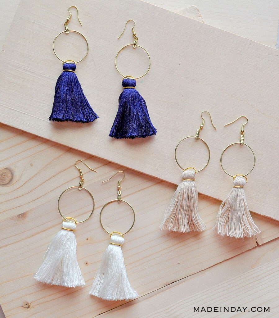 diy tassel earrings