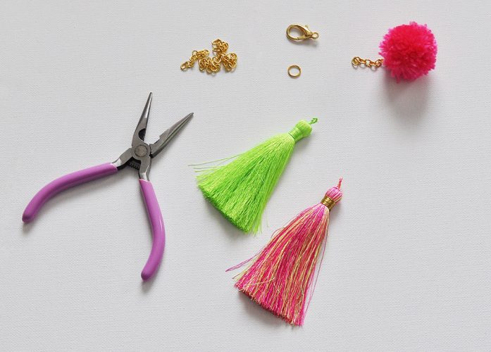 DIY Pom + Tassel Bag Charm