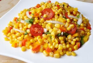 Corn Tomato Salad with Jalapenos