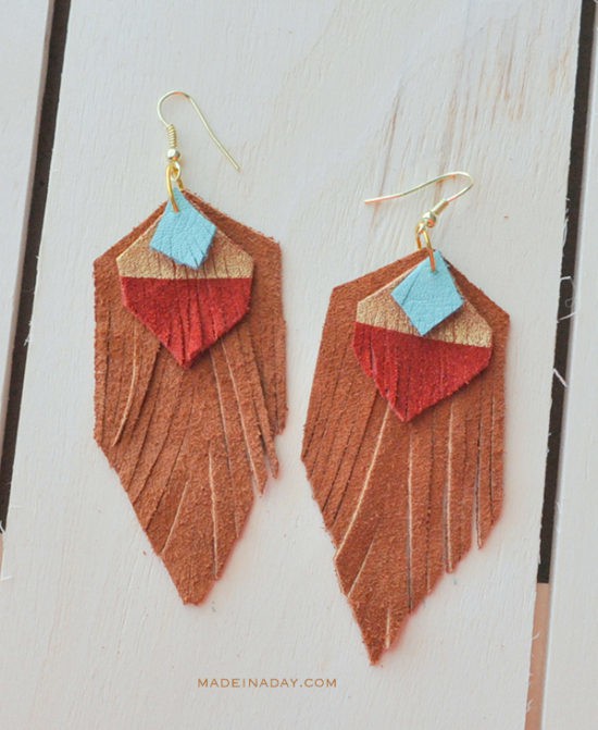 DIY Suede Fringe Earrings Made In A Day