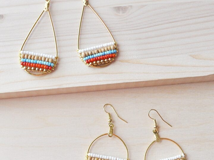 Beaded Hoop Earrings
