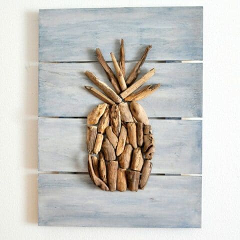 Image for Driftwood Pineapple Pallet Wall Art
