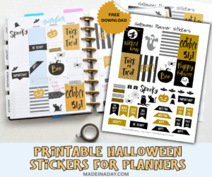 Printable Halloween Stickers for Planners