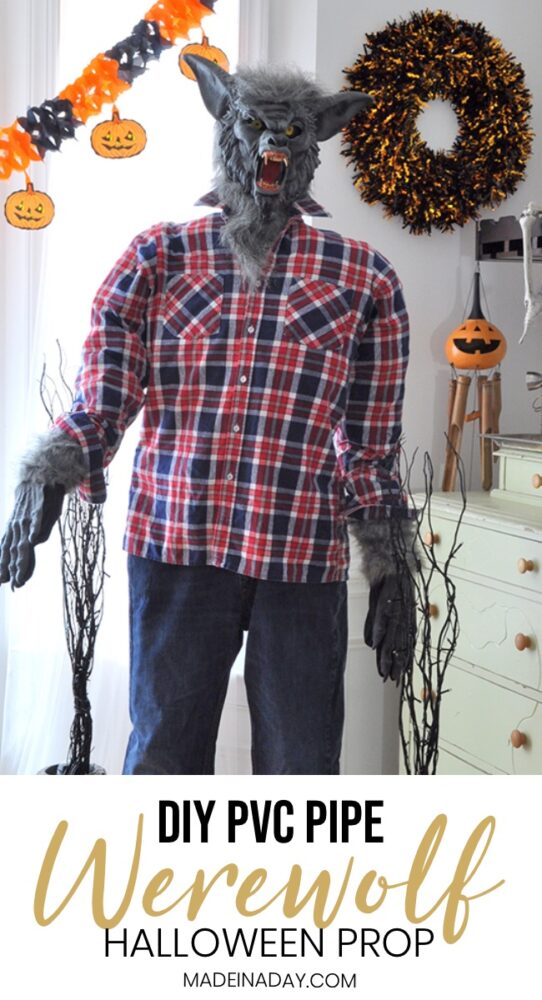 Startling Werewolf PVC Pipe Halloween Prop Made In A Day