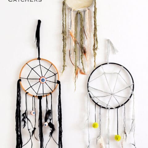 Image for Simple DIY Creepy Halloween Dreamcatchers