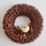 Dazzling Fall Pumpkin Metallic Ribbon Wreath