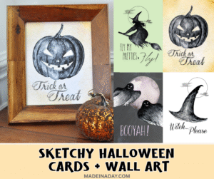 Halloween Cards and Printable Wall Art